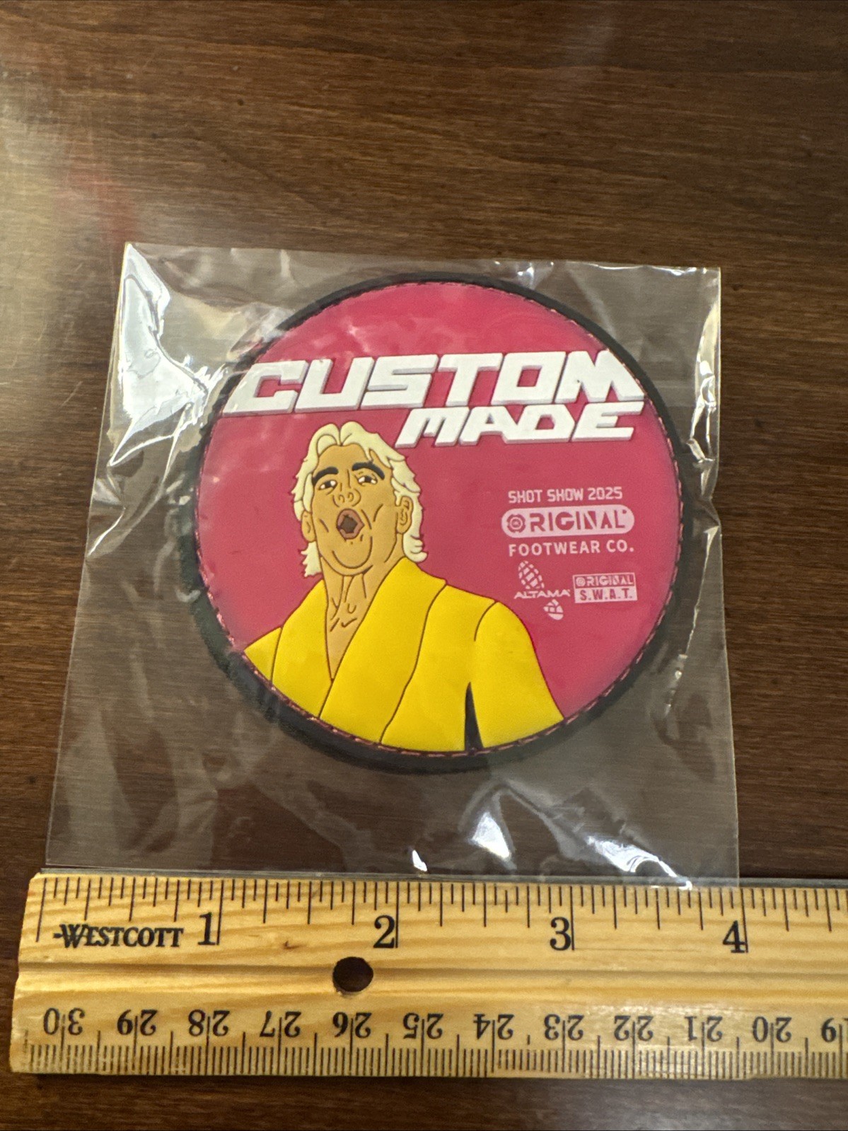 Original SWAT Boots Ric Flair Altama V-Back Backing Morale Patch Shot Show 2025