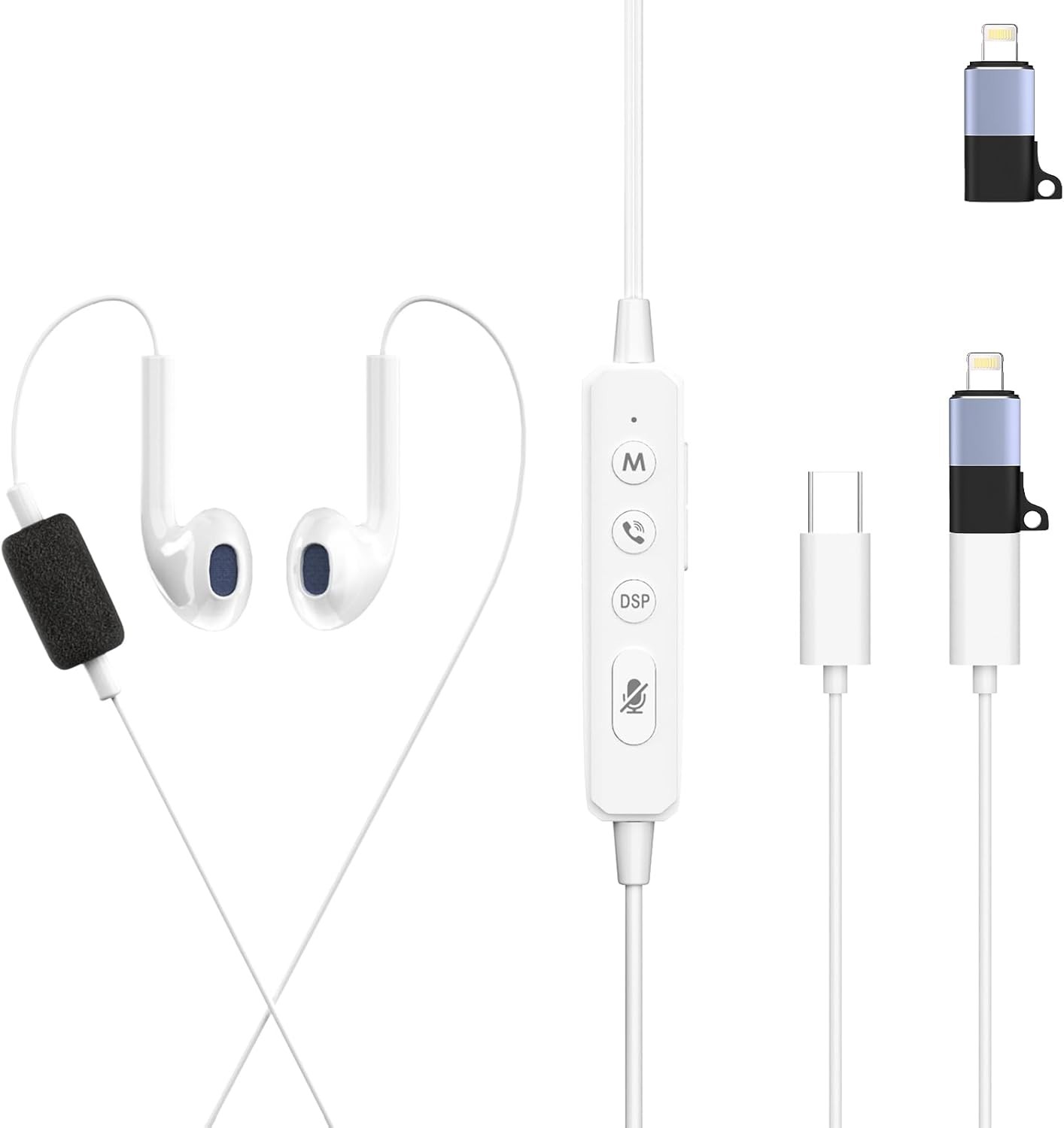 Sound Card Karaoke Headset with in-Ear Monitoring, Voice Changer, Reverberation,