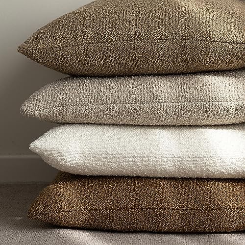 Pack of 2, 20 x 20 Inch, Decorative Textured 20" x 20" (Pack of 2) White