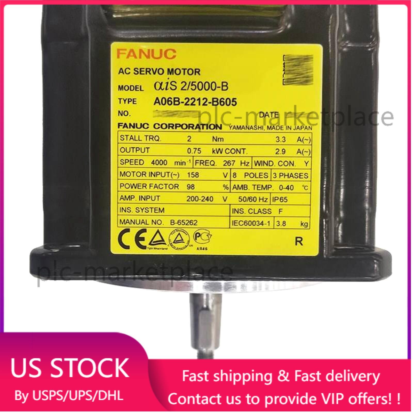 NEW FANUC A06B-2212-B605 Servo Motor
