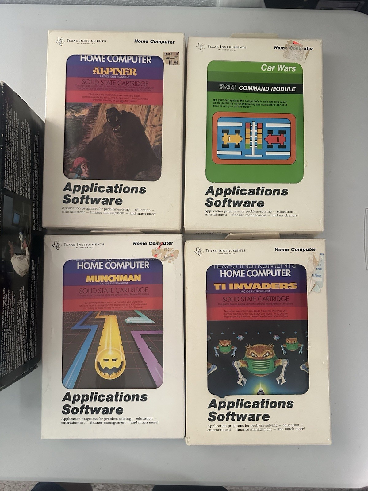 Texas Instruments TI-99/4A Computer & Power Games Bundle W/ 7 Games - UNTESTED