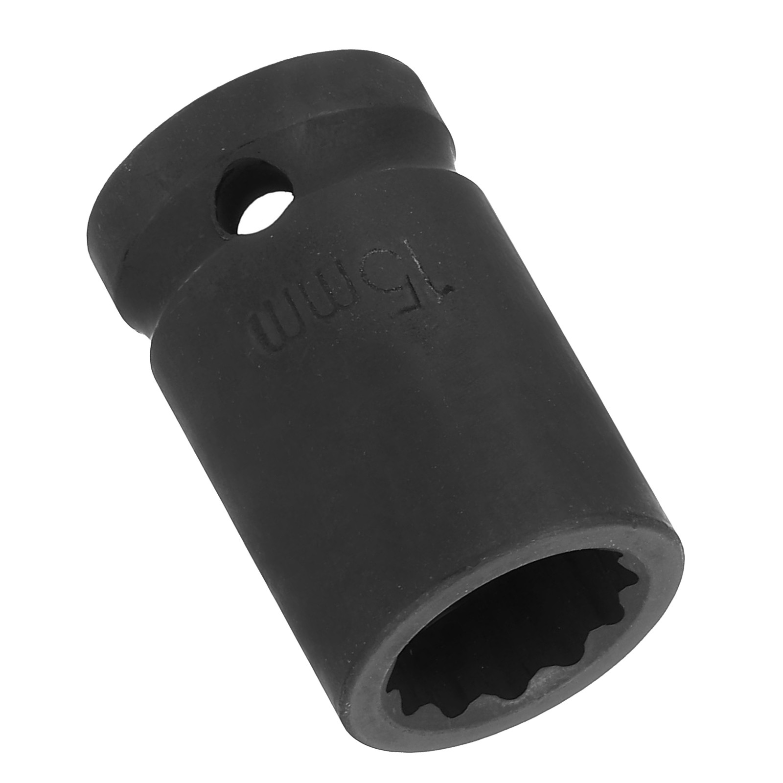 12Points Impact Socket 1/2" Drive 15mm Metric Cr-V Shallow Impact Socket