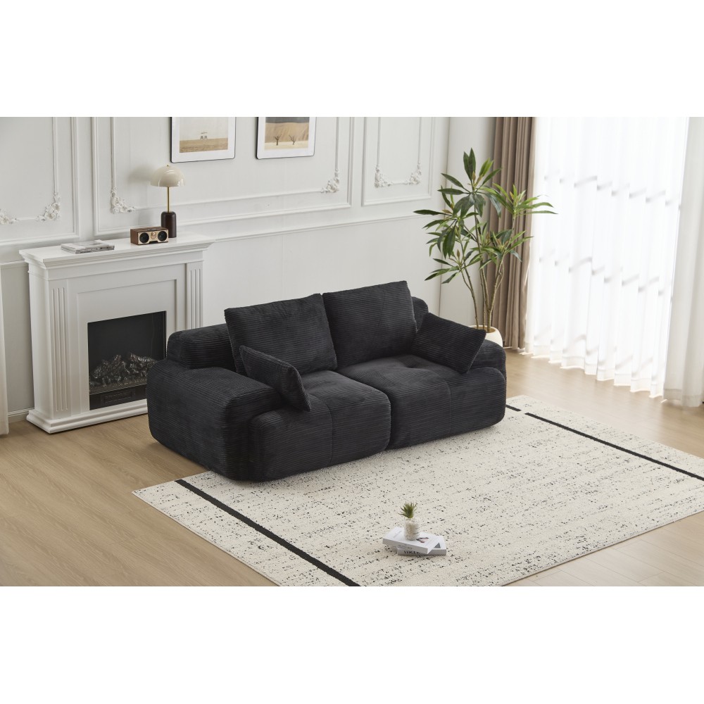 Cloud Modular Sectional Sofa 2-Seater Memory Foam Pet-Friendly Corduroy No Assm