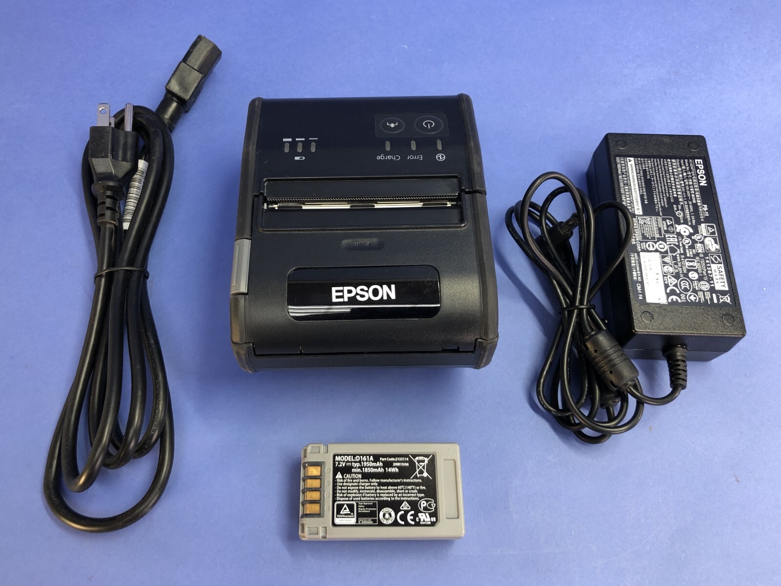 Epson TM-P80 Model M316A WiFi Thermal Printer w/Power adapter, AC Cord & Battery