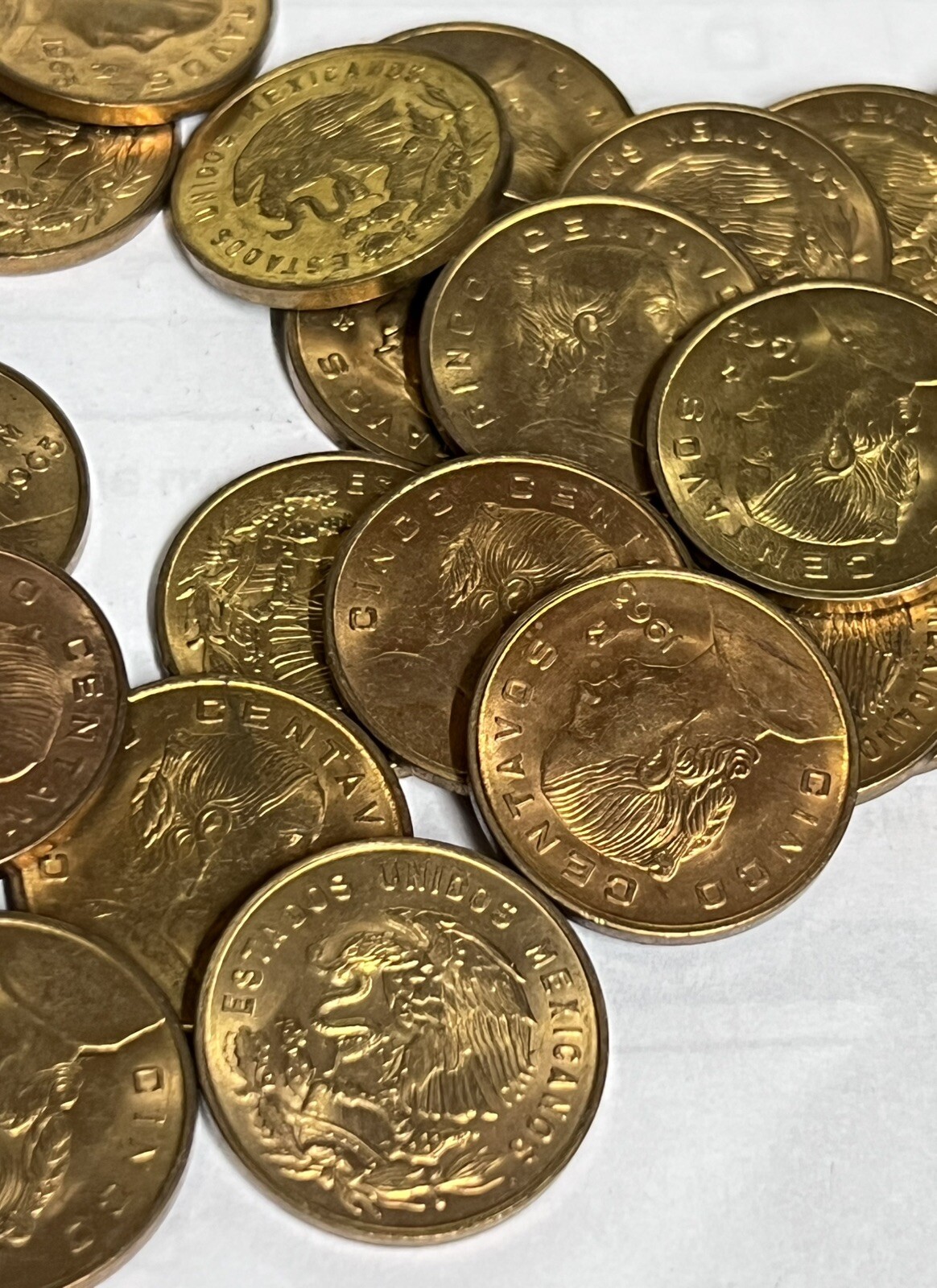 50 PIECES OF 1963 Mexico 5 Centavos - KM426 - BU - Brilliant Uncirculated