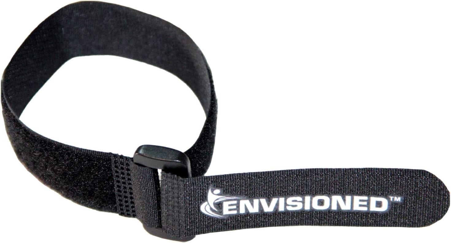 Versatile Cinch Straps 1" x 12" - 12 Pack Hook and Loop with Bonus Cable Ties