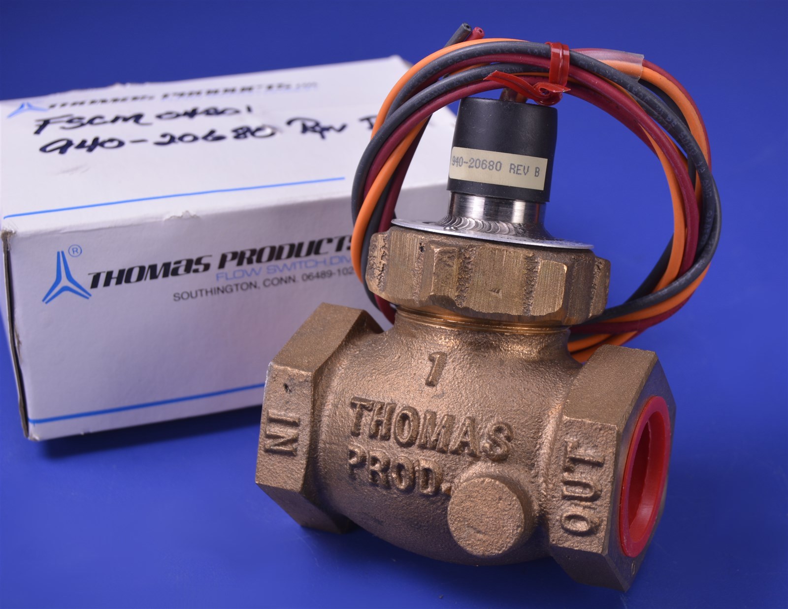 Thomas Products Hydraulic Flow Sensor # 43252 Model No. 1100M 7 GPM