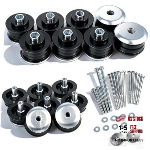 KF04060BK Body Mount Bushing Kit with Hardware Bolts Fit for 2008-2016 black