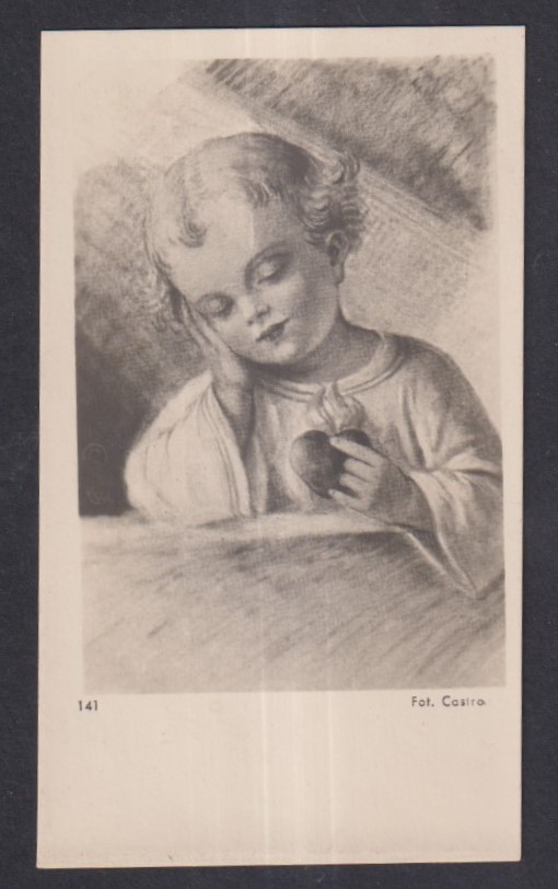 Holy card antique de Jesus Niño santino image pieuses estampa