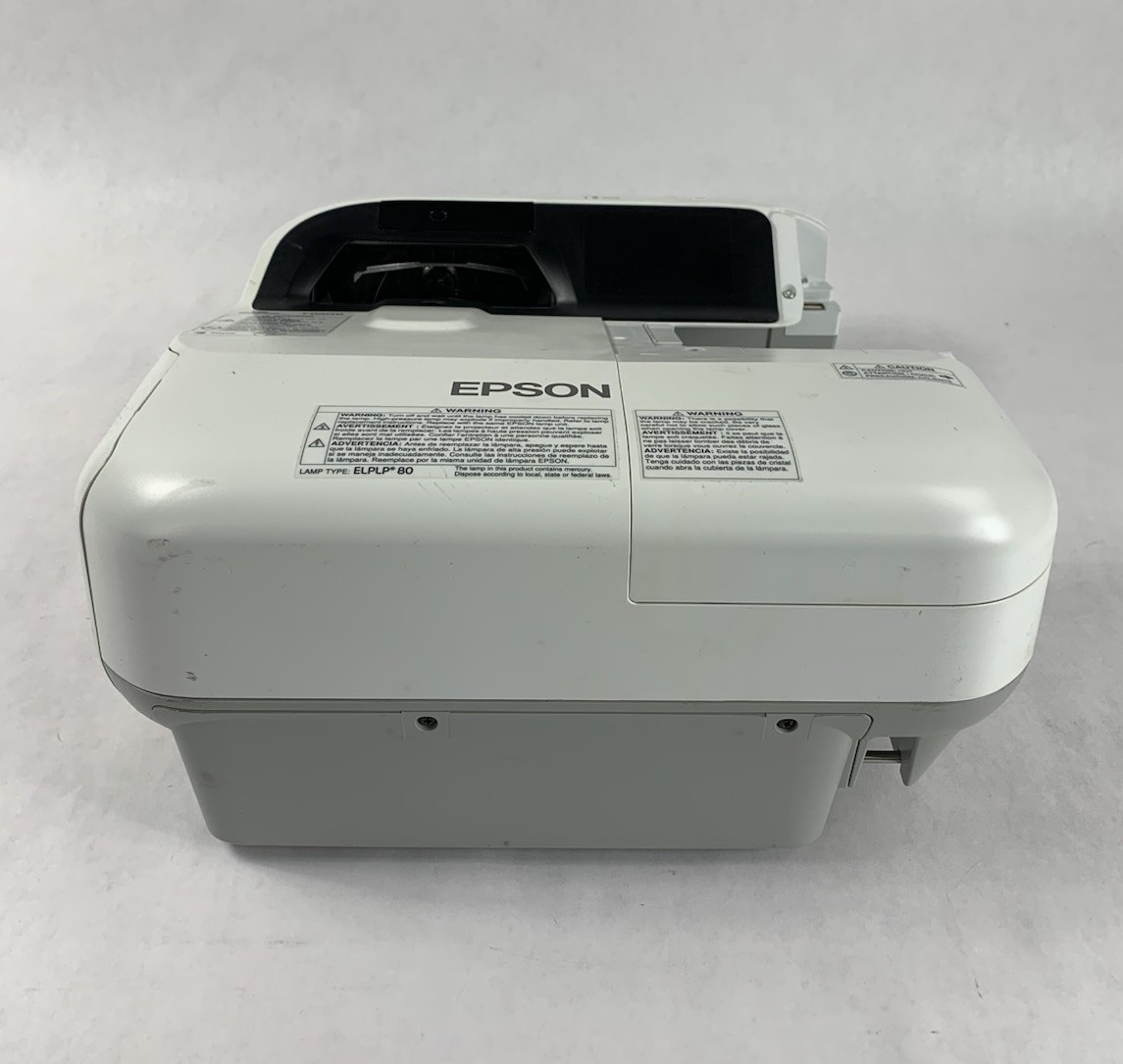 Epson Powerlite 585W H602A Projector 3000 Lamp Hours w/ Remote - Missing Cover