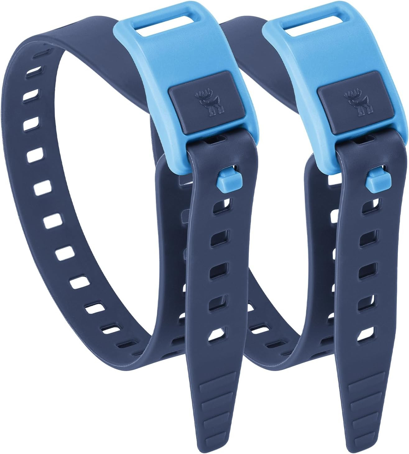 2-Pack TPU 18" Tie-Down Utility Straps with 8-Figure Design Heavy-Duty 220 Lb Lo