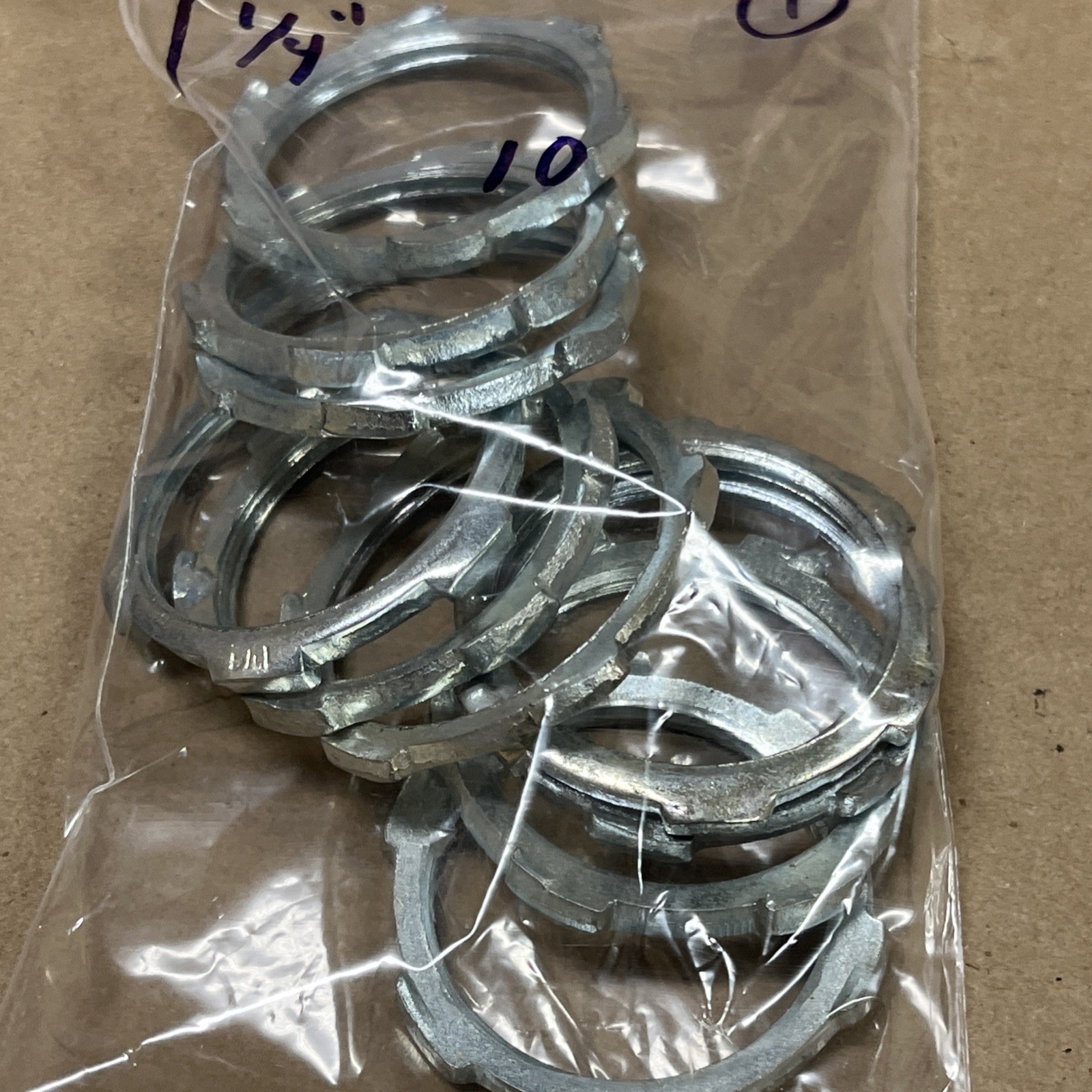 QTY 10) 1.25″ EMT Conduit Steel Rigid Conduit Locknut 1-1/4"