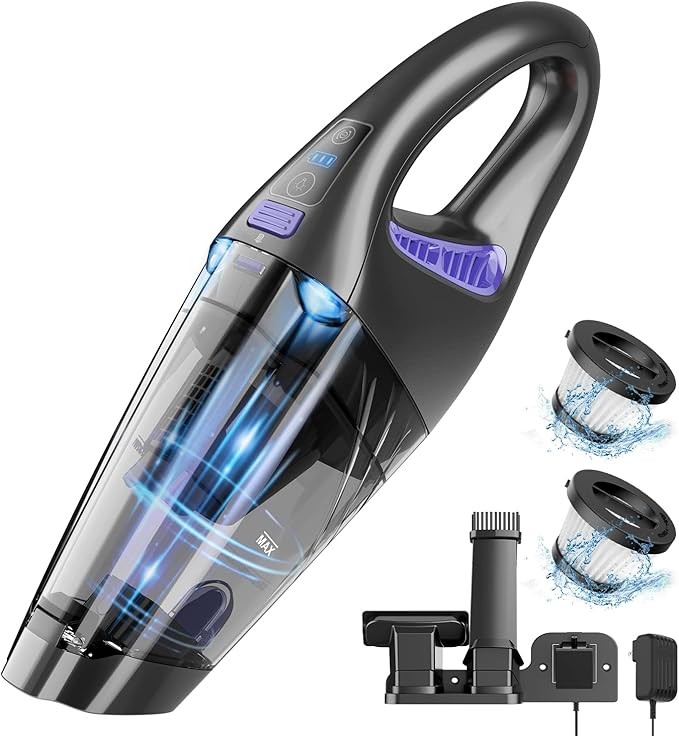 IMINSO HM611A Handheld Vacuum Cleaner Cordless Rechargeable Blue Portable Car