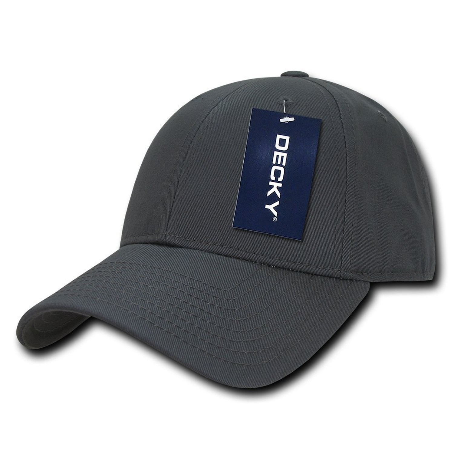 DECKY Low Crown Cotton Baseball Caps Charcoal