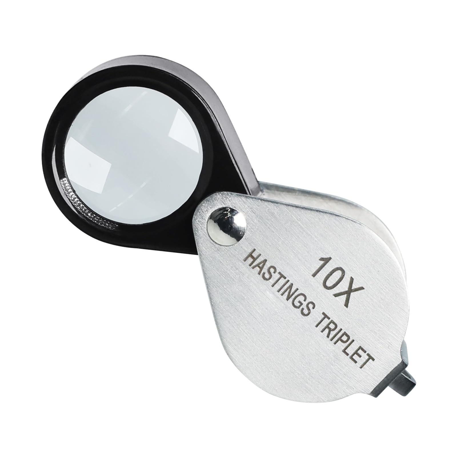 Jewelers Loupe Magnifier 10x Hasting Triplet 16mm (0.63") Optical Glass Brigh...