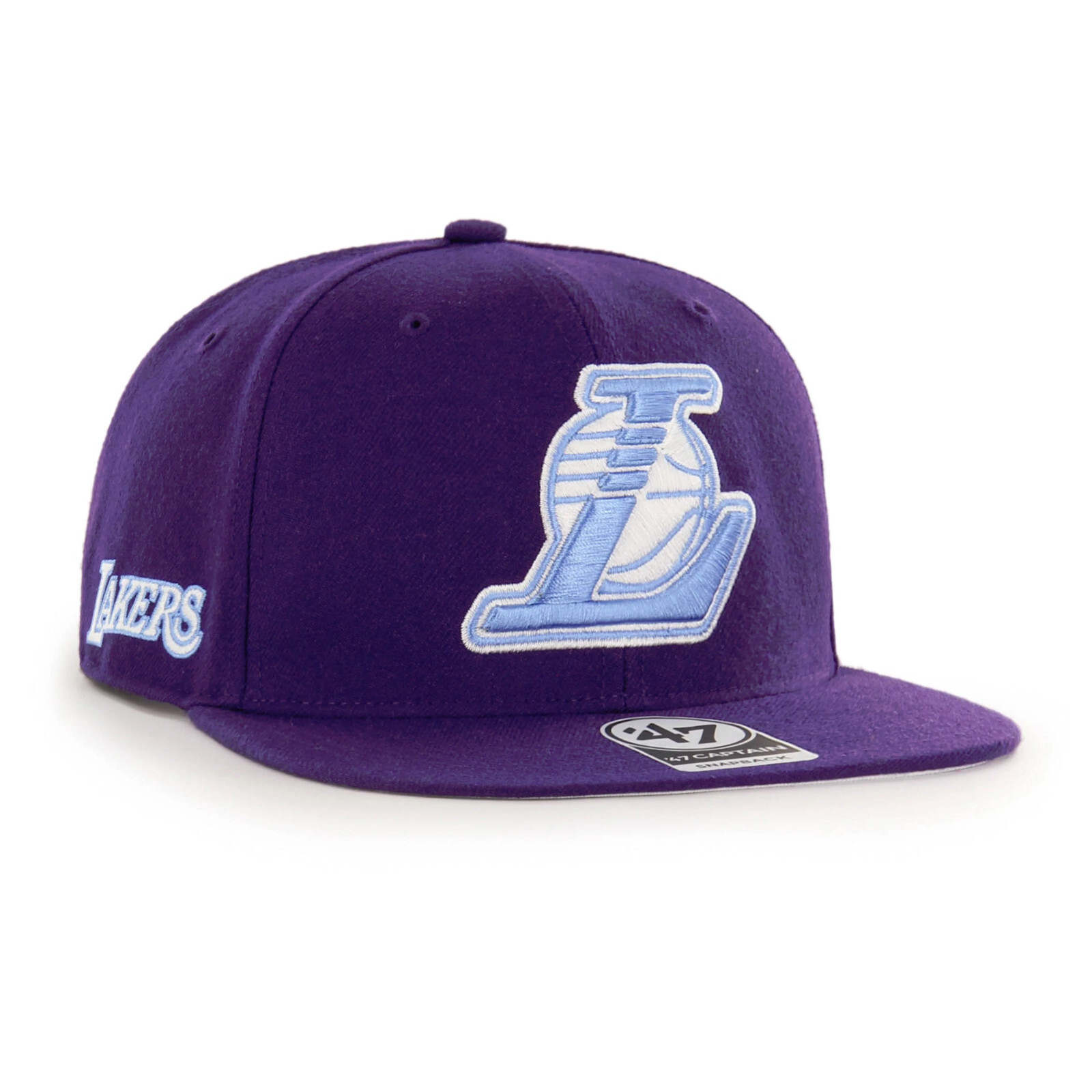 LOS ANGELES LAKERS NBA SNAPBACK CITY EDITION PURPLE CAPTAIN CAP HAT NEW 47 BRAND