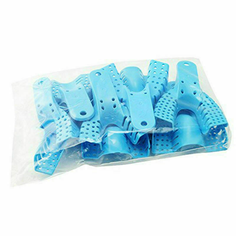 10 Pcs Dental Impression Tray Trays Plastic 5 Sizes Autoclavable Upper & Lower
