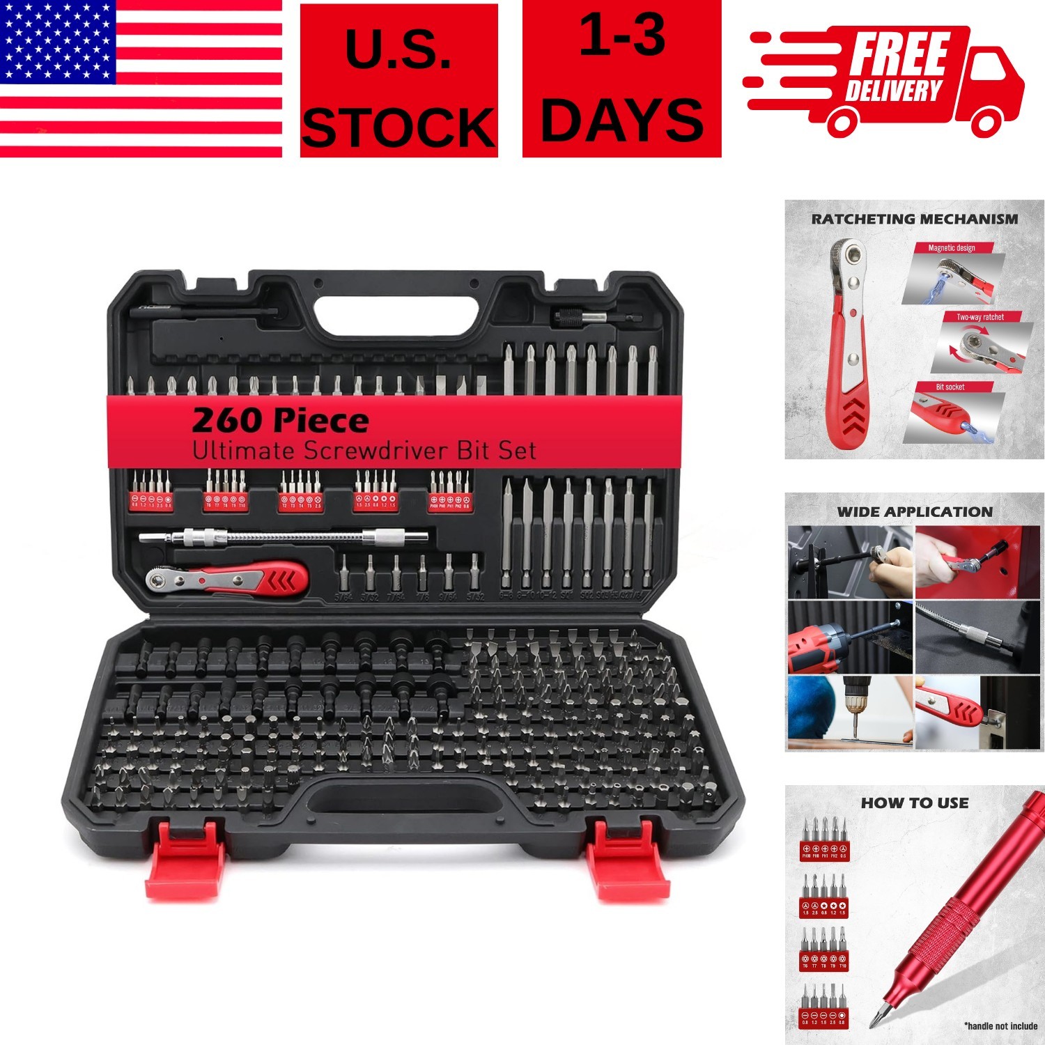 Gunsmith Screwdriver Set Wheeler Gunsmithing Firearm Tools Kit 260 Bits Pro NEW