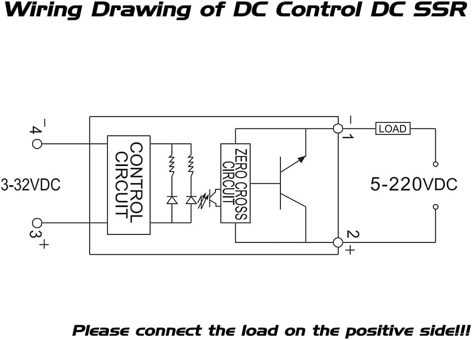High Performance Solid State Relay SSR-80DD: DC Input 3-32VDC to Output 5-240VDC