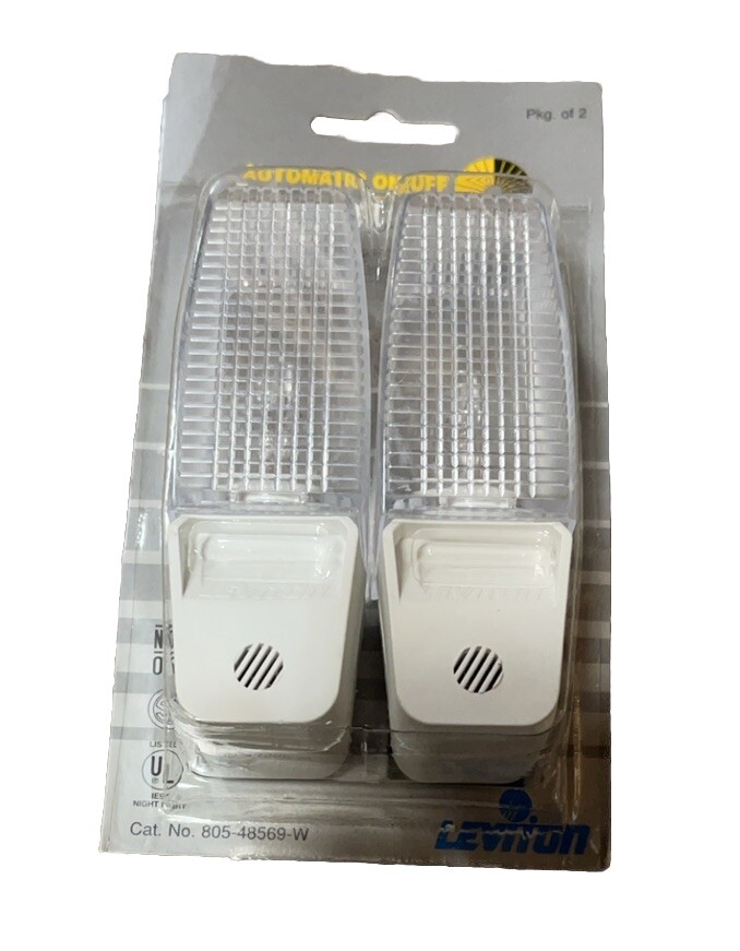 🔥1 Unit ~ Leviton 48569-W Automatic On/Off Dusk-to-Dawn Night Light🔥