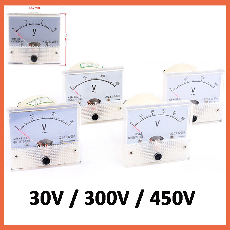 Analog Panel AMP Meter Voltmeter Gauge Voltage Meter 85C1 AC 30V / 300V / 450V