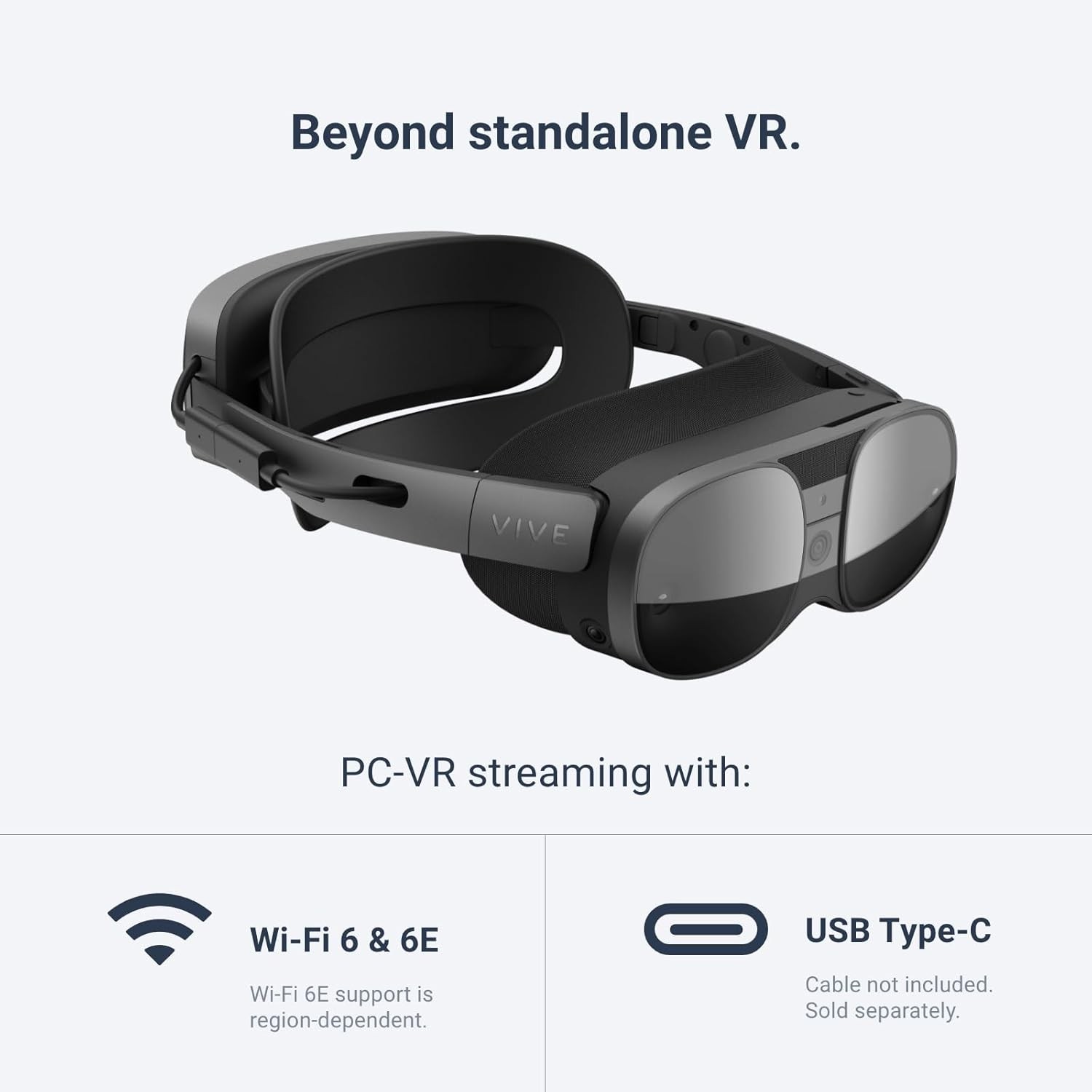 HTC Vive XR Elite Virtual Reality Headset with Deluxe Pack and VR Controllers
