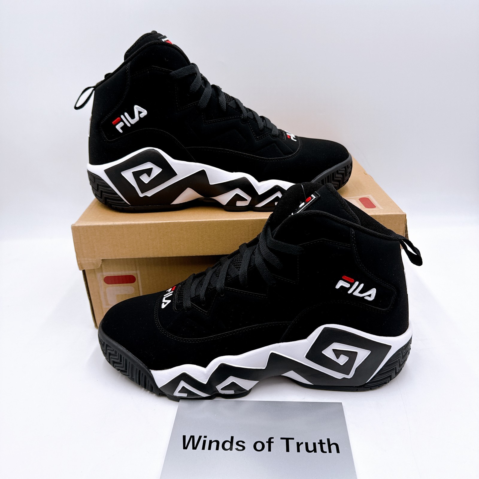 FILA MB Mashburn Black FHE102001 BLACK BasketBall Shoes Men's US 5-13 New