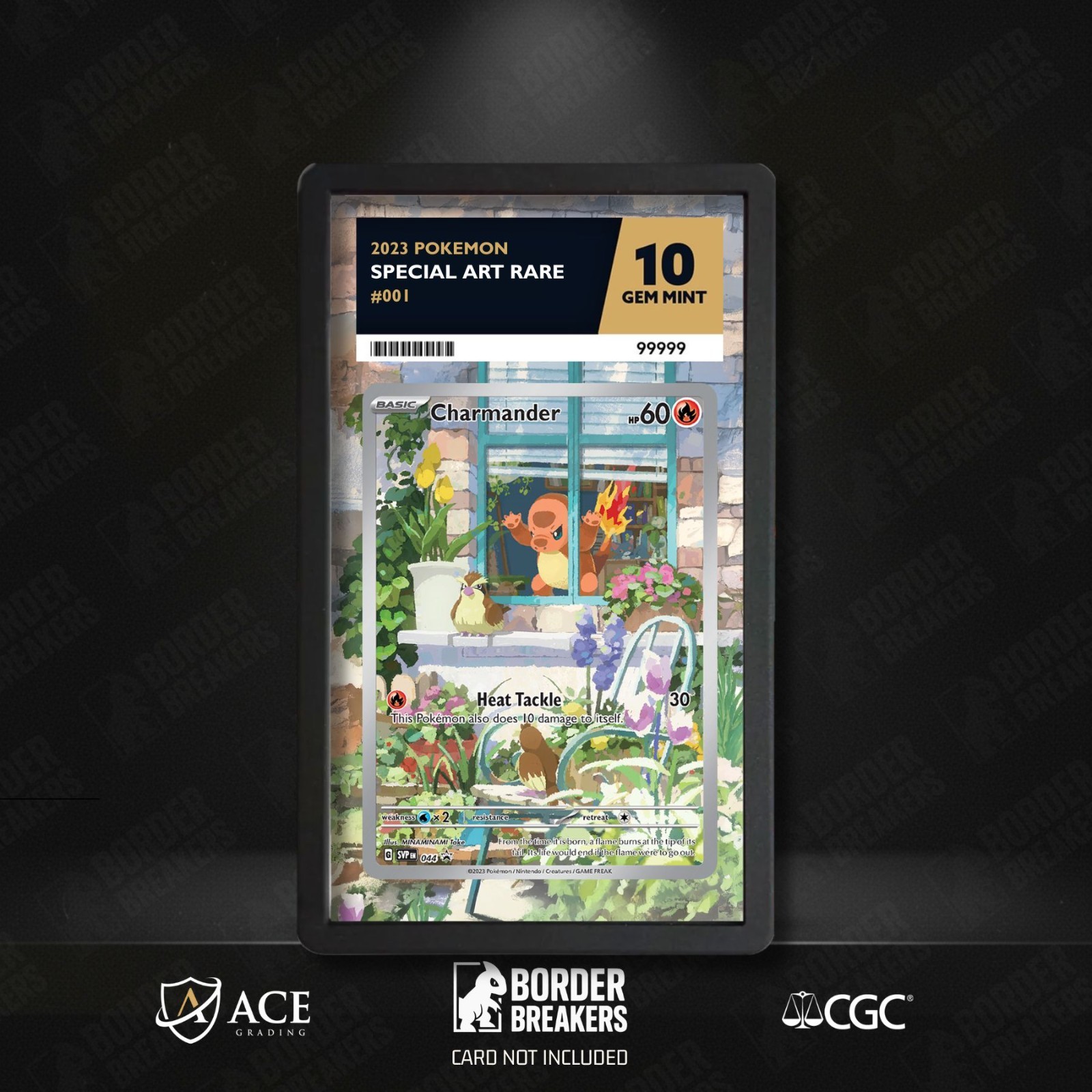 Charmander Promo SVP 044 Pokémon Slab Skin | ACE CGC Graded Insert /Guard Bumper