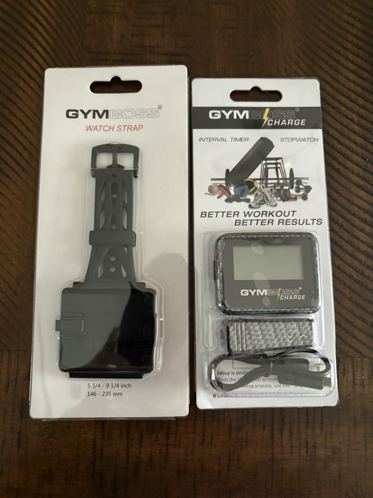 NEW Gymboss Charge Interval Timer Stopwatch White & Watchstrap Bundle Gym Run