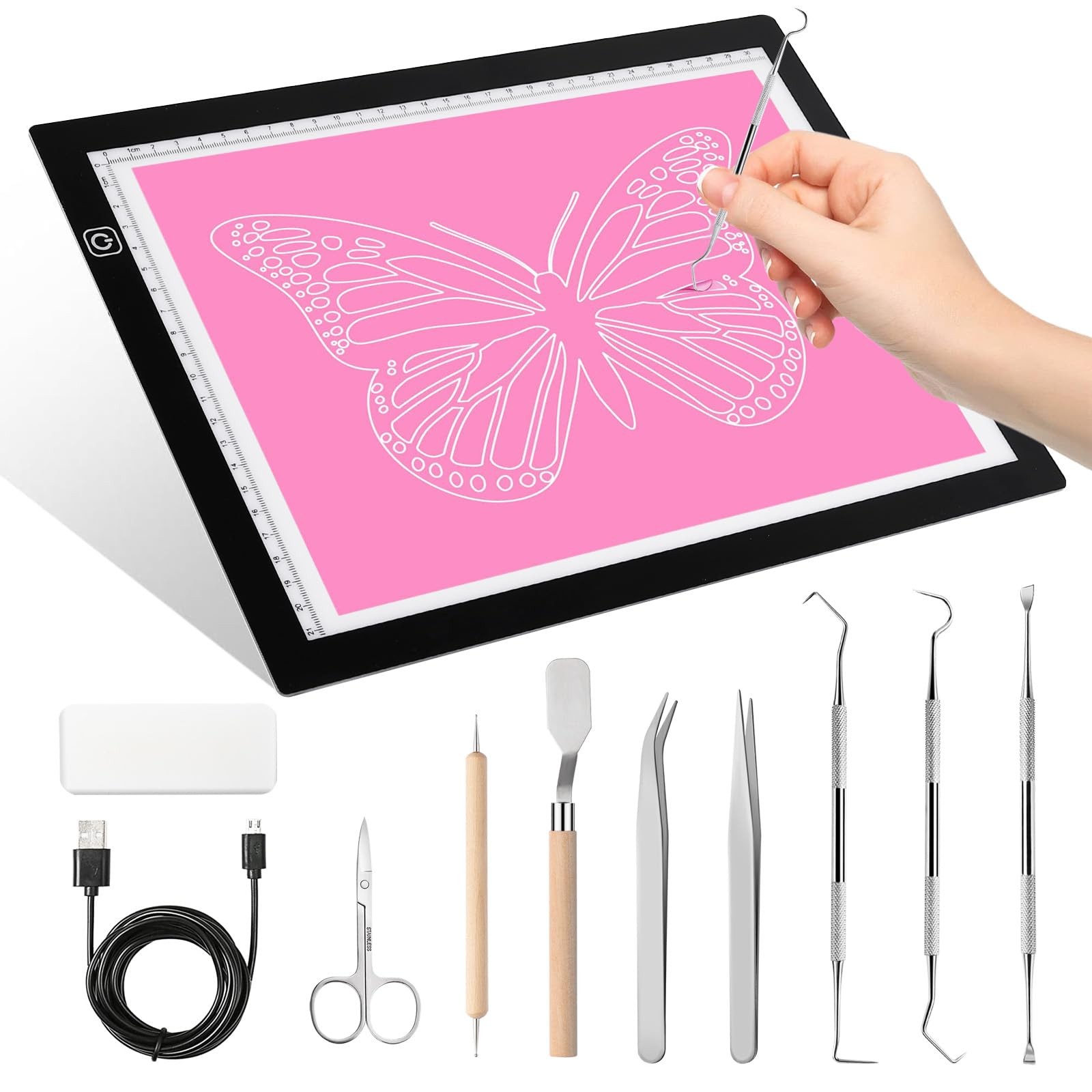 Dorhui A4 Light Pad for Weeding Vinyl, LED Copy Board Tracing Color 2