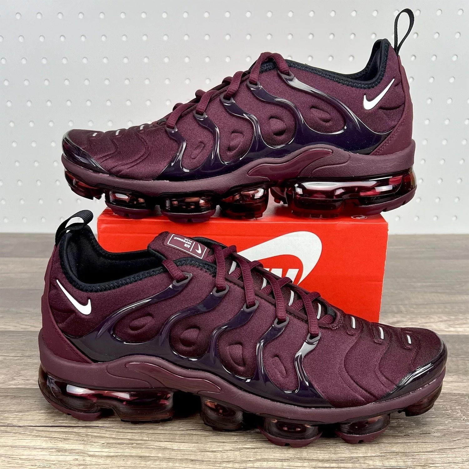 Nike Air VaporMax Plus Night Maroon Burgundy Red 【FN6850-681】Men's Shoes
