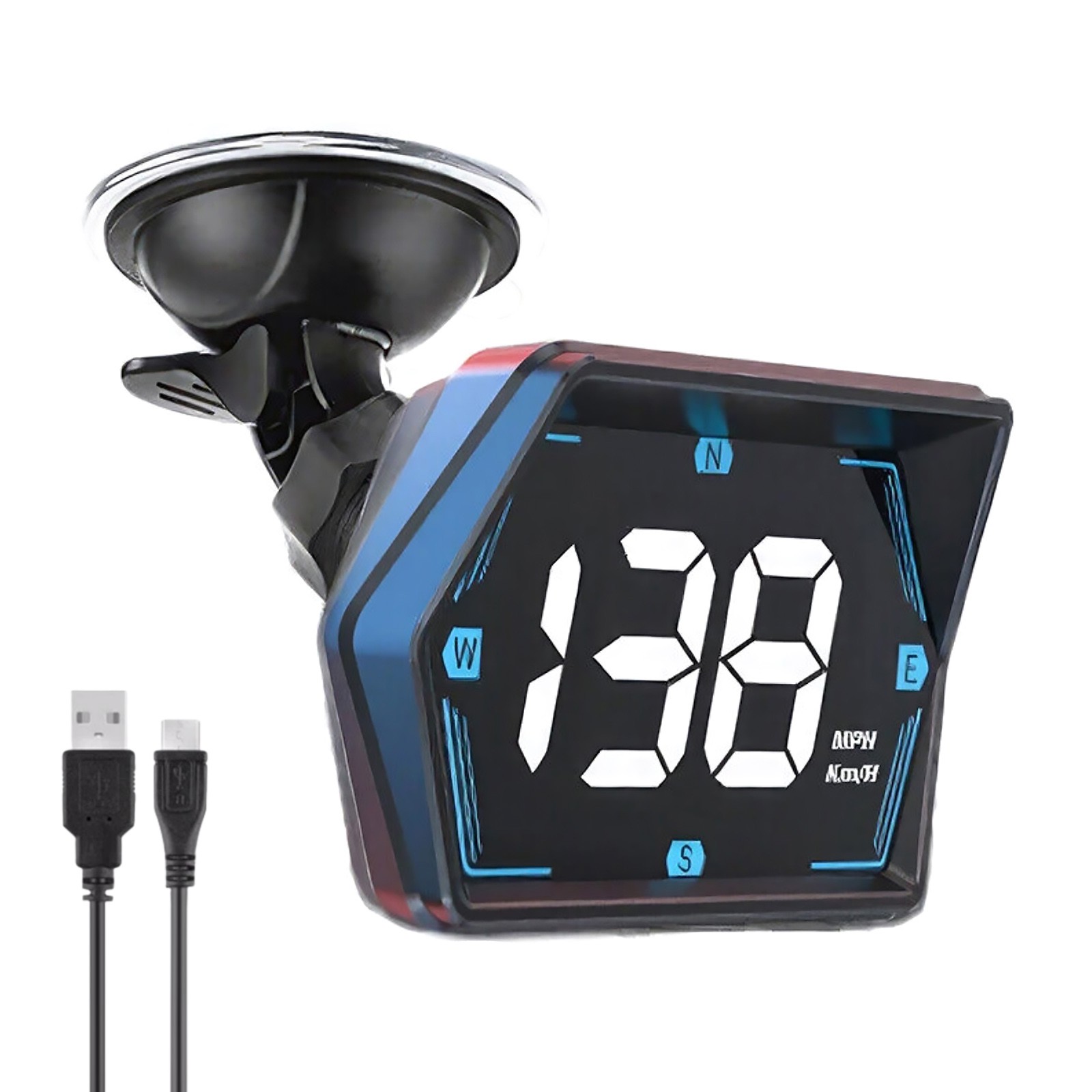 Car HUD GPS Head Up Display Speedometer Odometer Digital Speed Overspeed Alarm