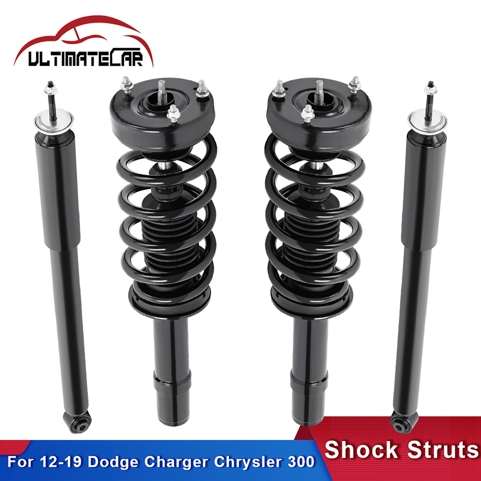 4Pcs Front+Rear Complete Struts Shocks For 2012-2019 Dodge Charger Chrysler 300