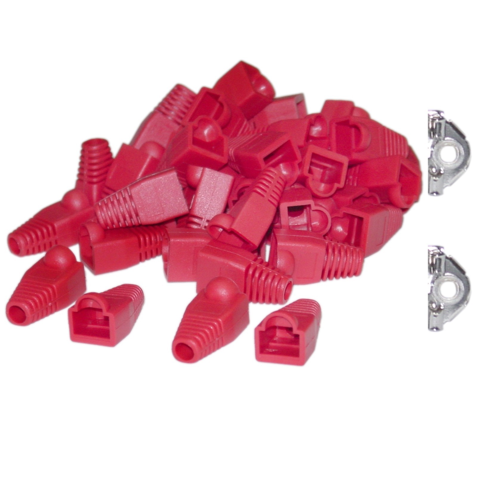 RJ45 Red Strain Relief Boots (50 Pcs Per Bag) SR-8P8C-RD