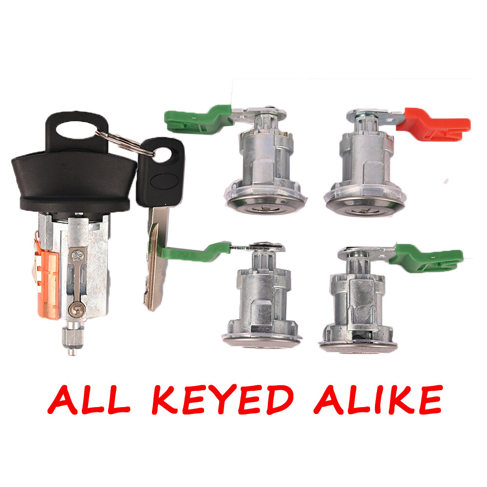 Ignition Switch & Door Lock Cylinder W/Clips For Ford E Series Van E150 250 350