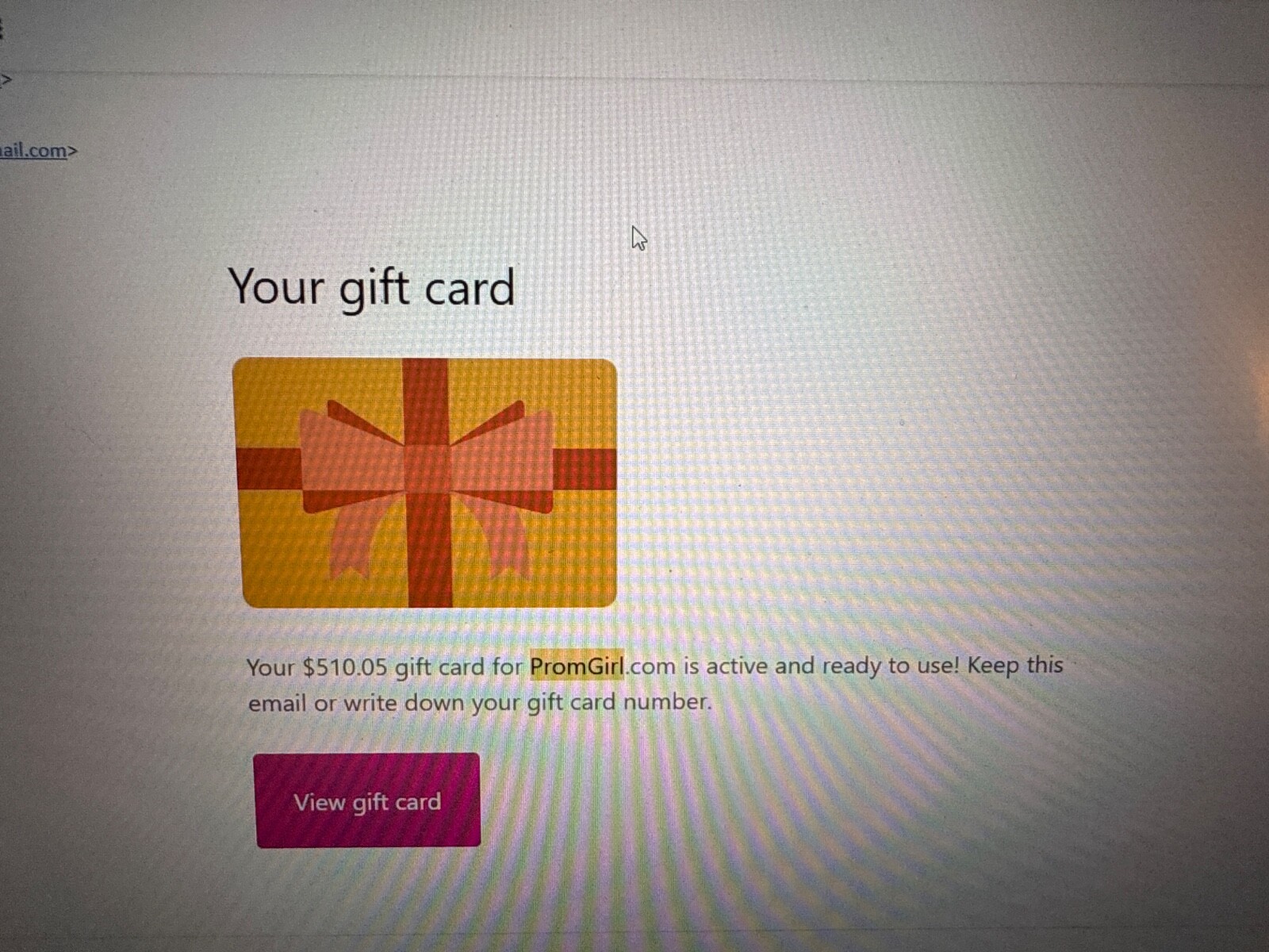 Gift Card For promGirl ($510.05)