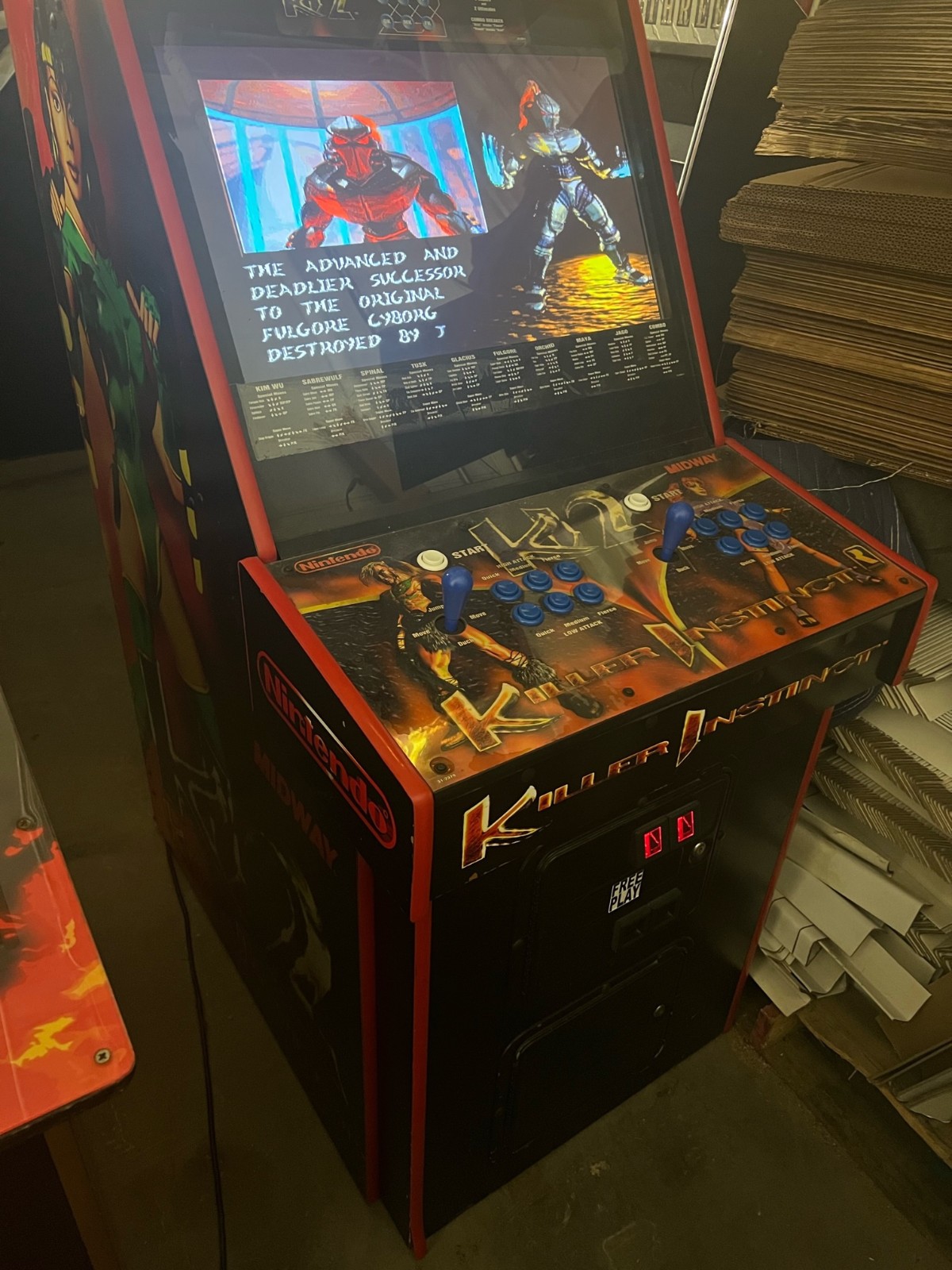KILLER INSTINCT II ARCADE MACHINE by MIDWAY 1996 (Excellent Condition)