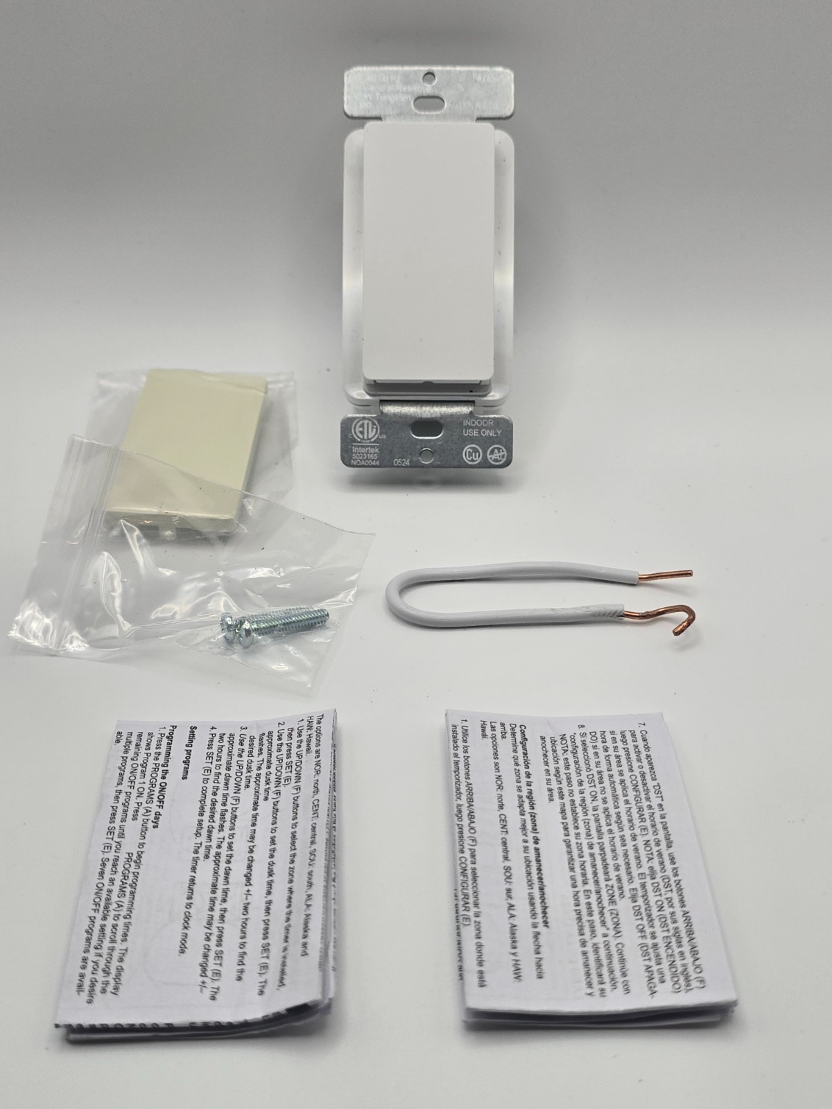 Utilitech SunSmart 7-Day In-wall Digital Timer #5474545 White or Almond Open Box
