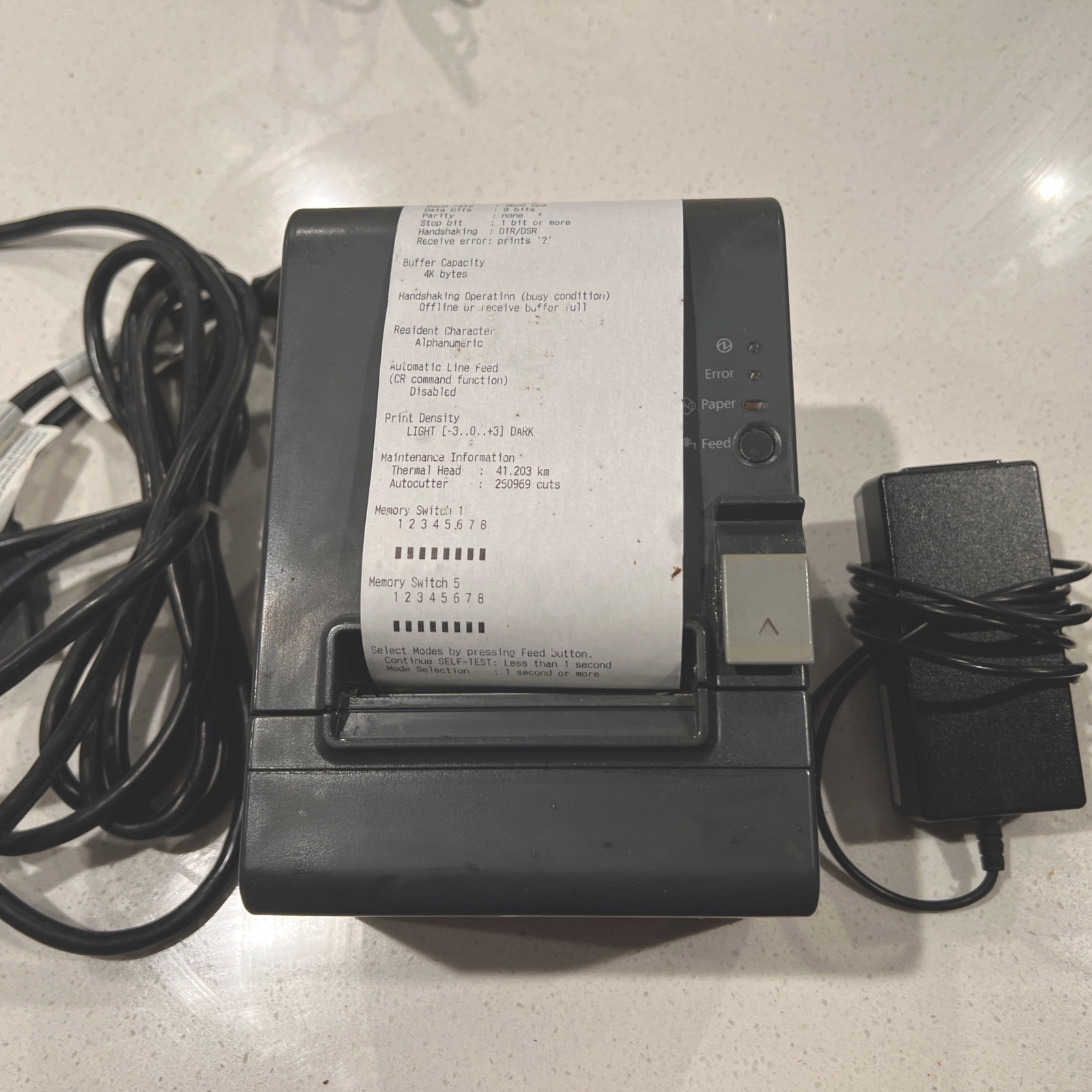 TESTED Epson TM-T20III  POS Receipt Printer