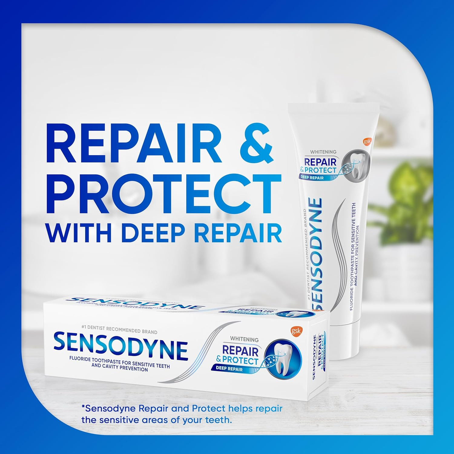 Repair and Protect Whitening Toothpaste, Toothpaste for Sensitive Teeth and Cavi