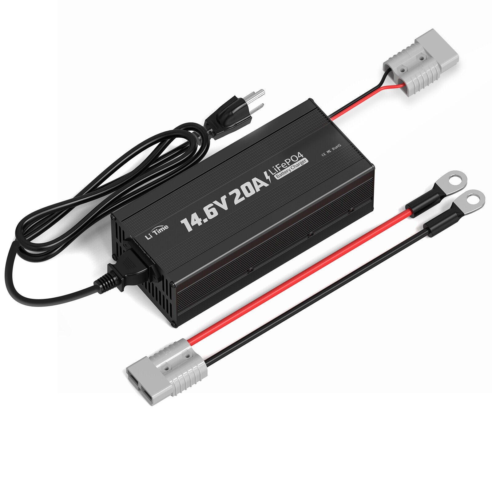 LiTime 14.6V 20A AC-DC Charger for 12V Lithium LiFePO4 Battery-Slightly Used