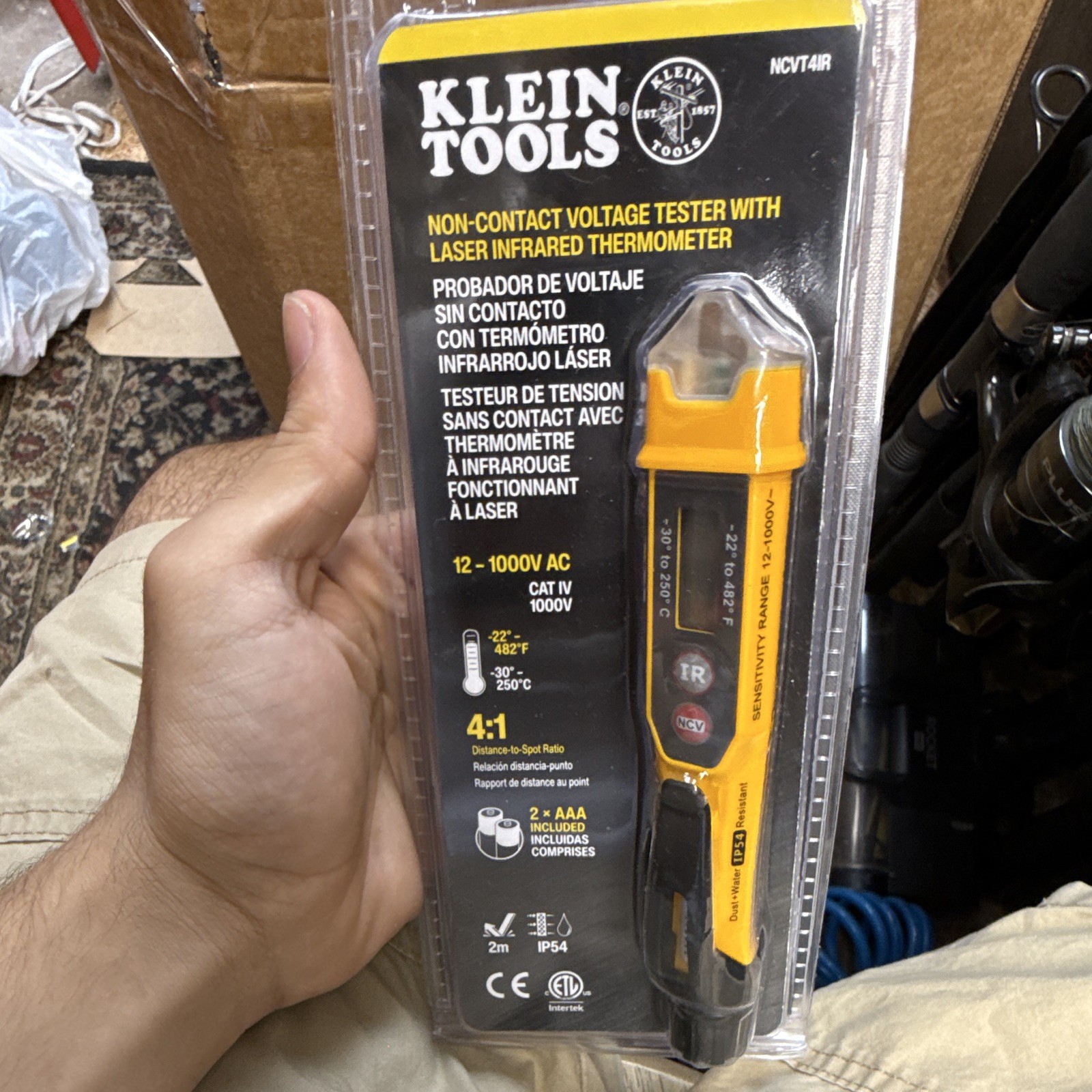 Klein Tools NCVT4IR Non-Contact Voltage Tester w/ Laser Infrared Thermometer