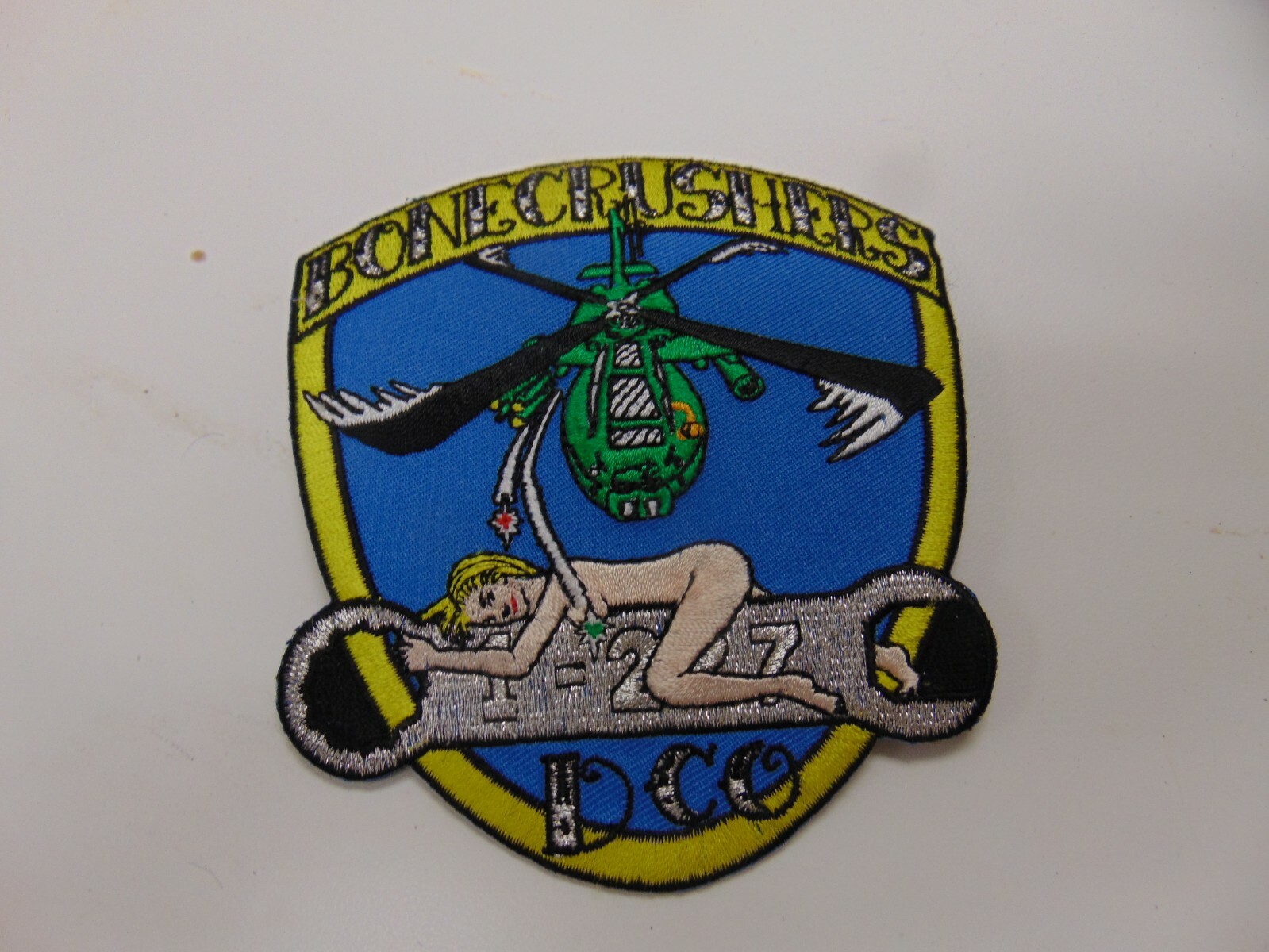 MILITARY PATCH OLD VIETNAM ERA BONECRUSHERS 1-27 D CO