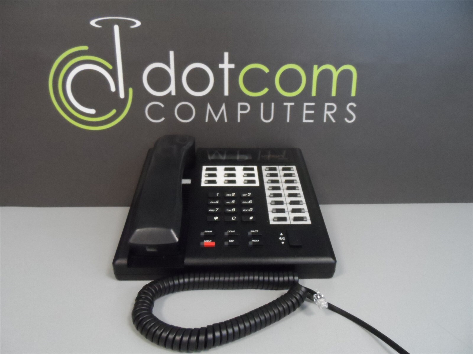 Comdial Unisyn 1022S-FB Black 22 Button Black Speaker Display Phone Older Legacy