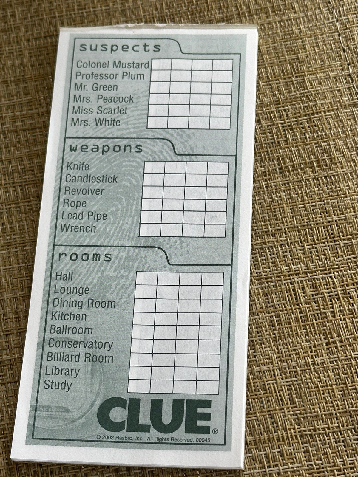 Clue 2005 Replacement Pieces - You Choose