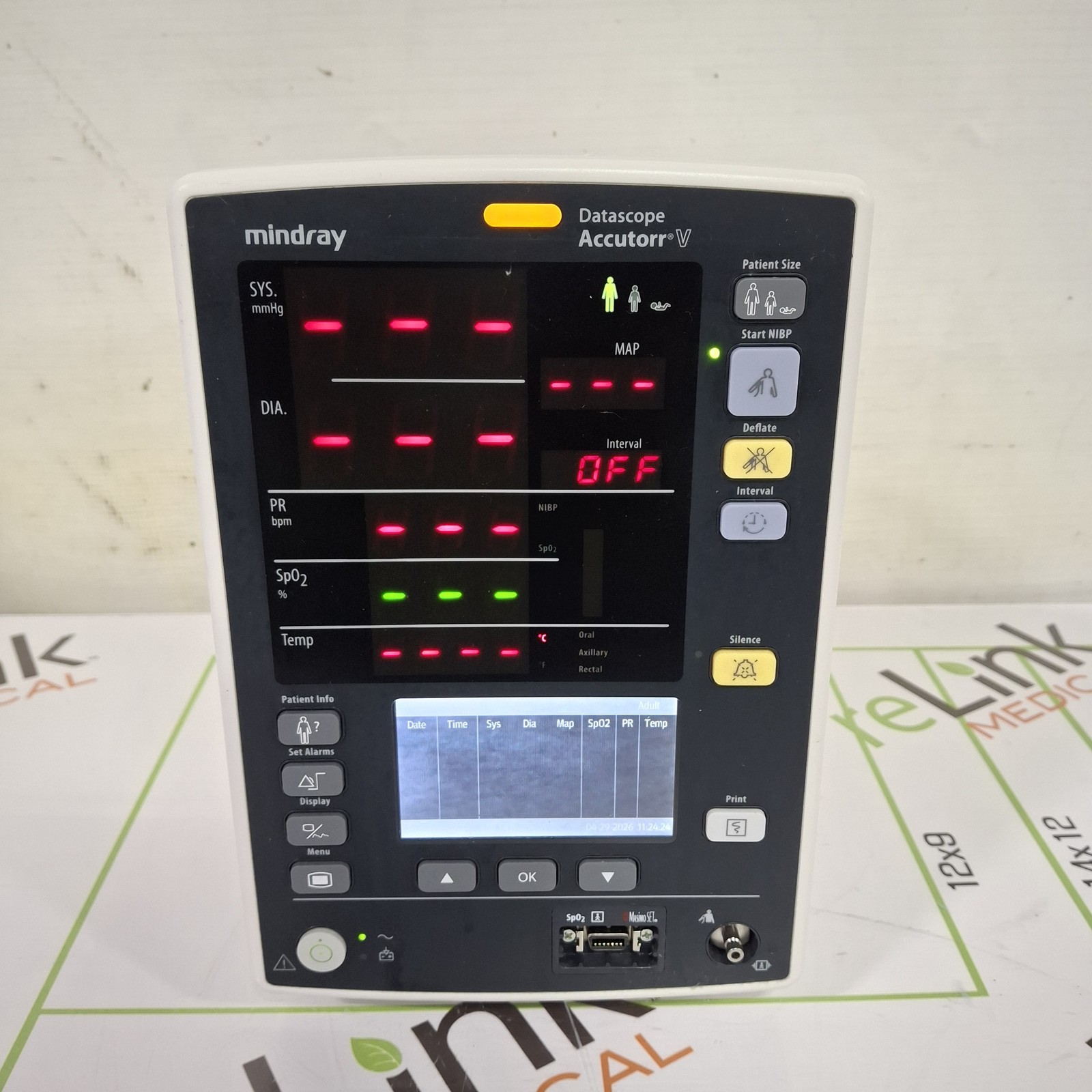 Mindray Datascope Accutorr V Vital Signs Monitor