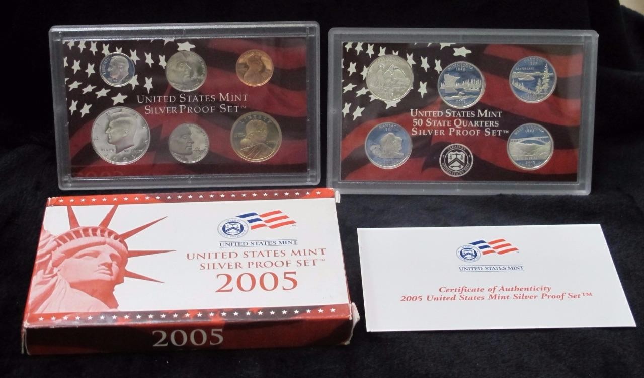 2005 United States Mint Silver Proof Set * 11 Coins * 90% Silver * Beautiful!