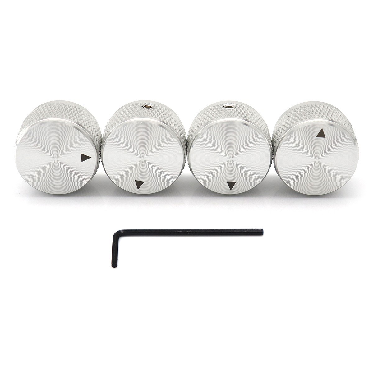 4Pcs High Quality Aluminium Silver Guitar Knobs Volume Audio Pot Control Knobs