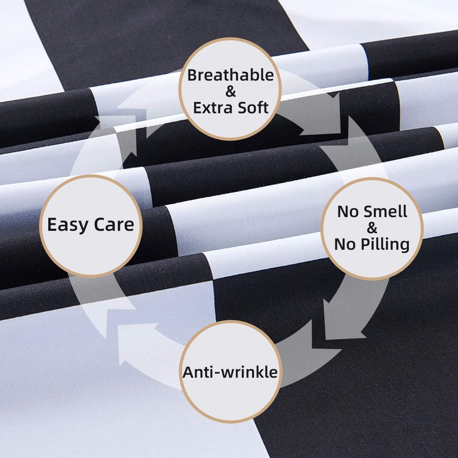 Luxurious Deep Pocket Bed Sheet Set - Full Size Soft Microfiber, Plaid Design
