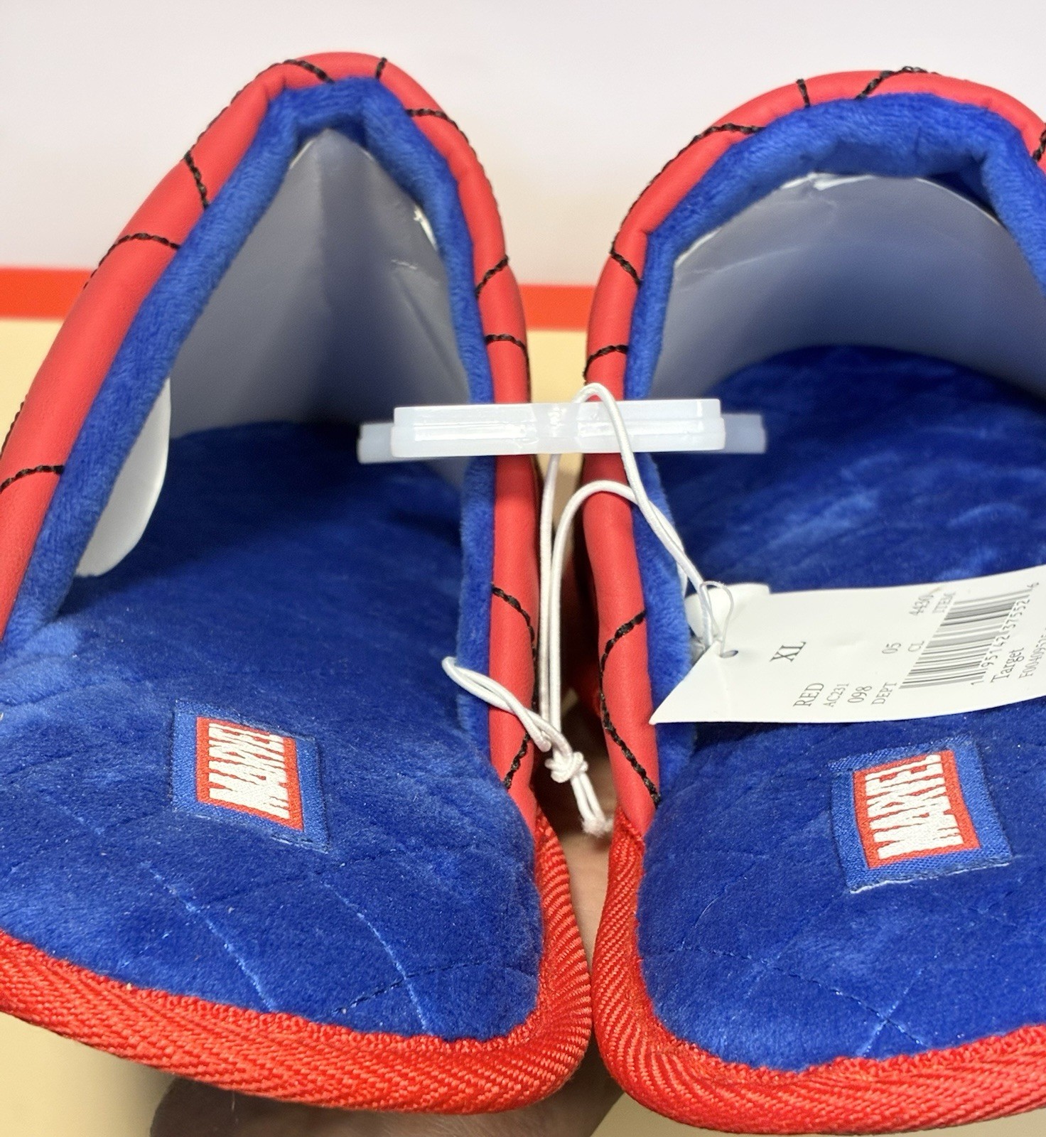 Marvel Spider-Man Slippers XL Spiderweb Indoor Slides NEW